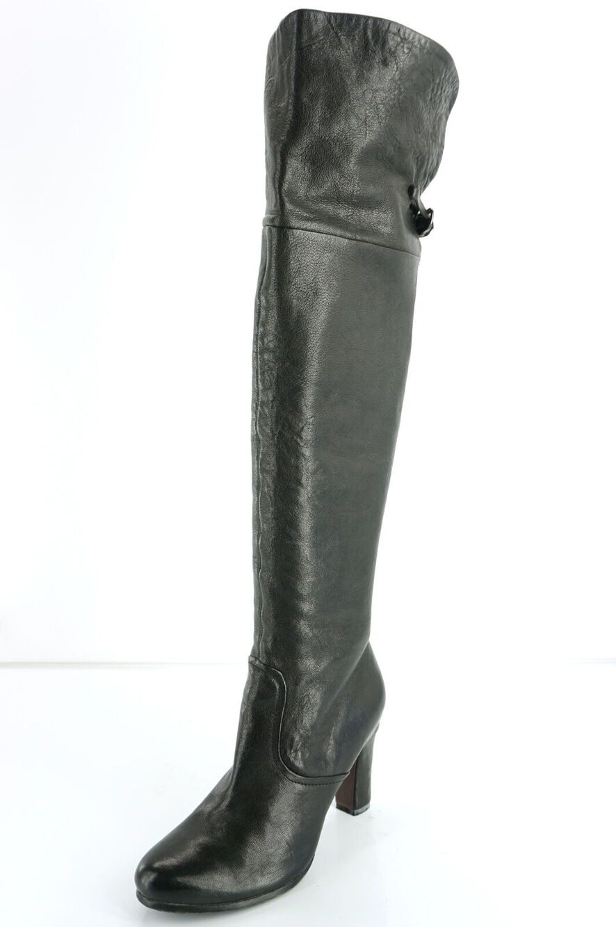 Sam Edelman Black Leather 'Sable' Over the Knee High Heel Boots size 5 New $249